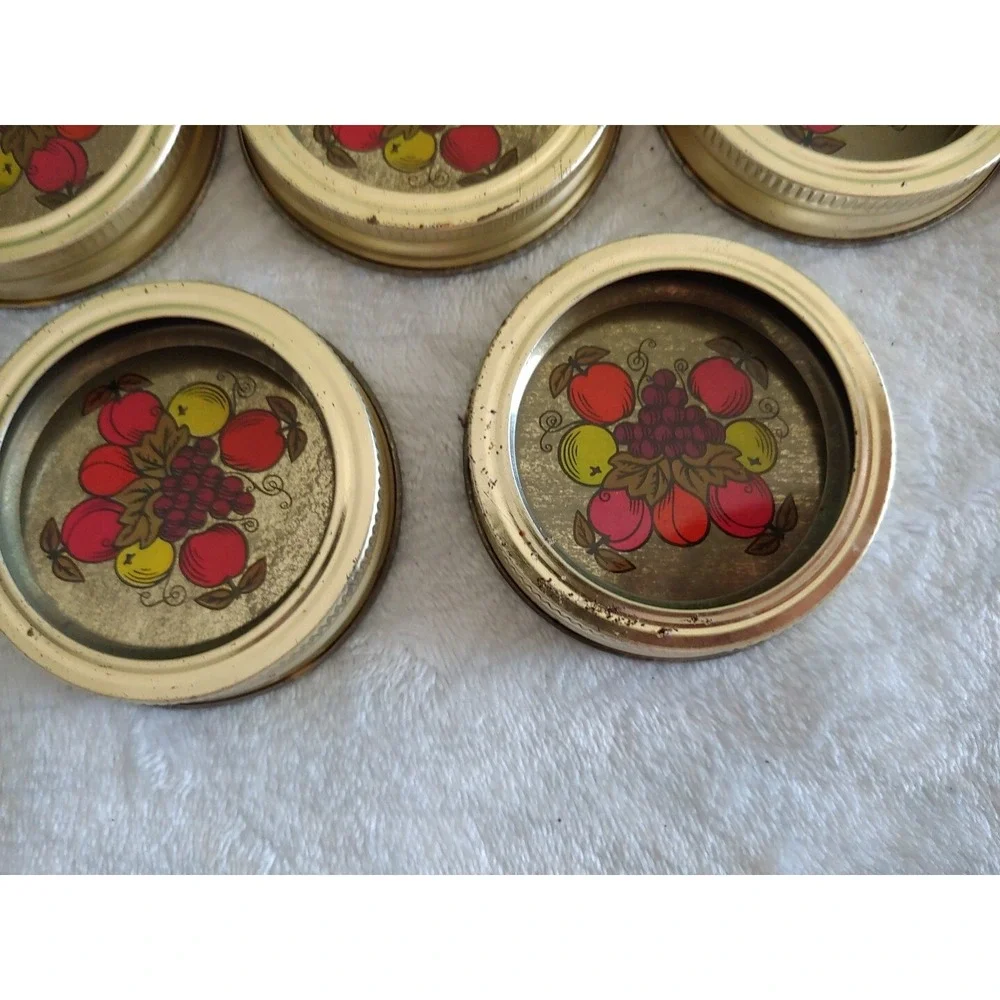 11 Vintage Ball Quilted Crystal Canning Jelly Jars 8 oz. Glass Unused Fruit Lid